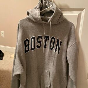 Brandy Melville Gray Boston Hoodie